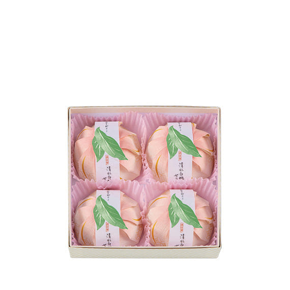 Shimizu White Peach Jelly - 4 Pieces 1 each