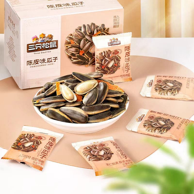 San Zhi Song Shu Orange peel melon seeds 280g*1 box 280 กรัม