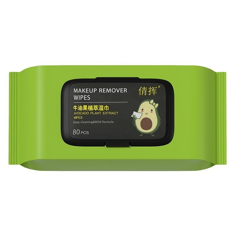 Avocado plant extract wipes disposable makeup remover 80 pieces/box 1 케이스