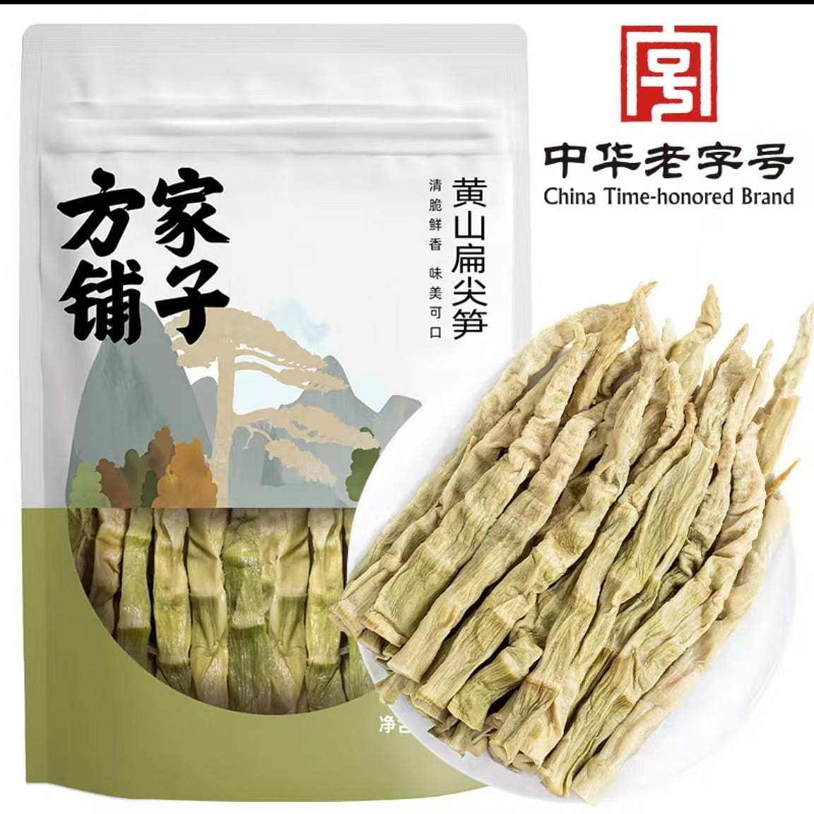 Fangjia shop Huangshan flat tip bamboo shoots salt 500 그램