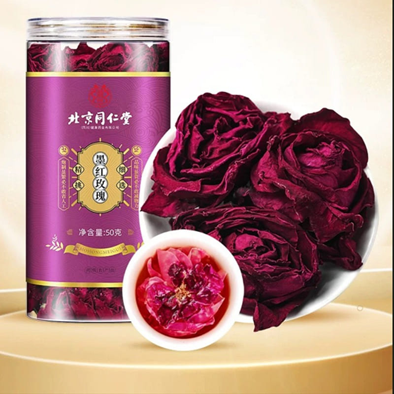 50g Tongrentang Yunnan Ink Red freeze-dried Rose Beauty health care tea 50 グラム