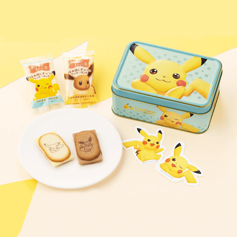TOKYO BANANA POKEMON Overflowing Chocolate Sandwich 12 pcs canned 1 กล่อง