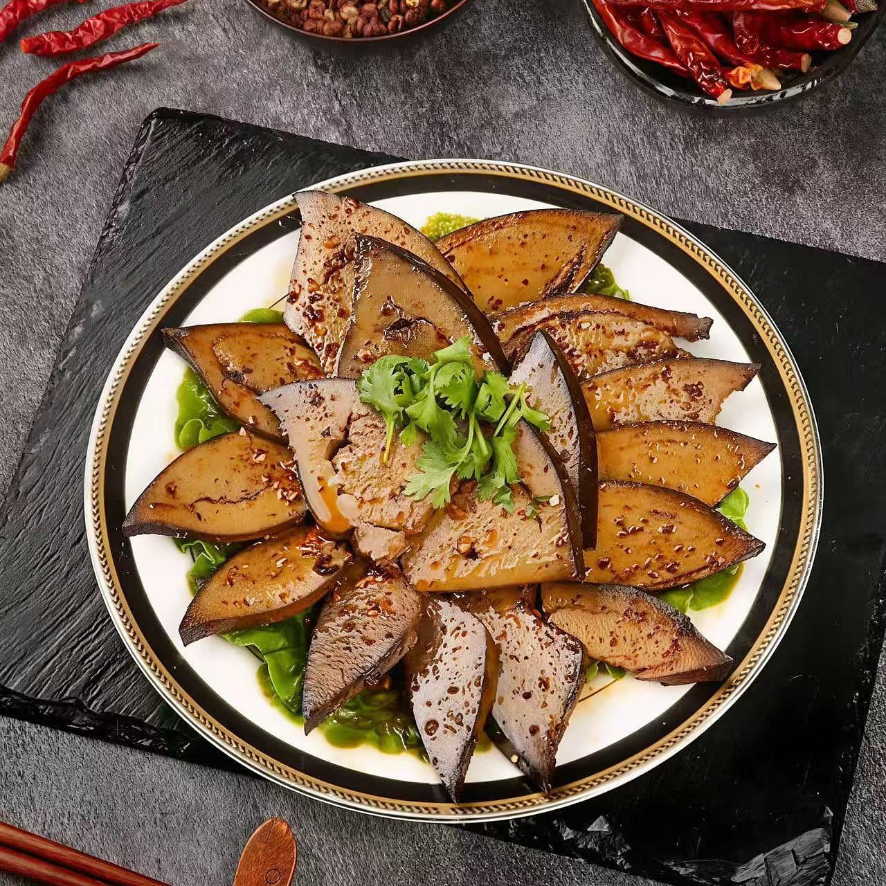 Braised Pork Liver w. garlic sauce 150g 1 each