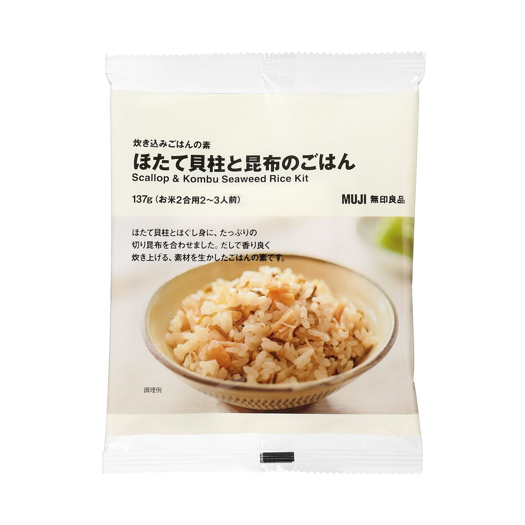MUJI Scallop & Kombu Seaweed Rice Kit 137g 1 each