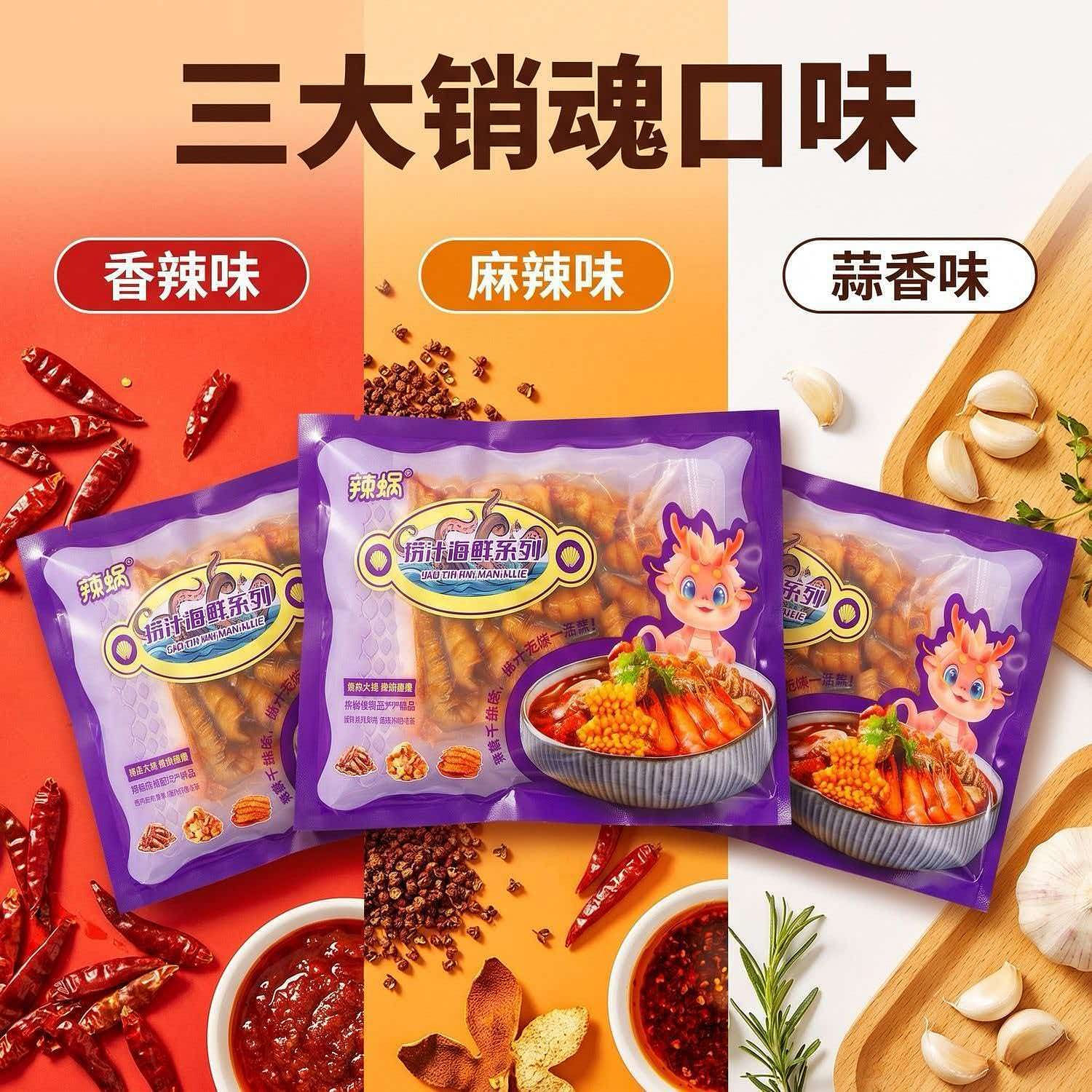 Spicy Snail in Sauce Mixed Seafood Flavor 238g*3 714 g