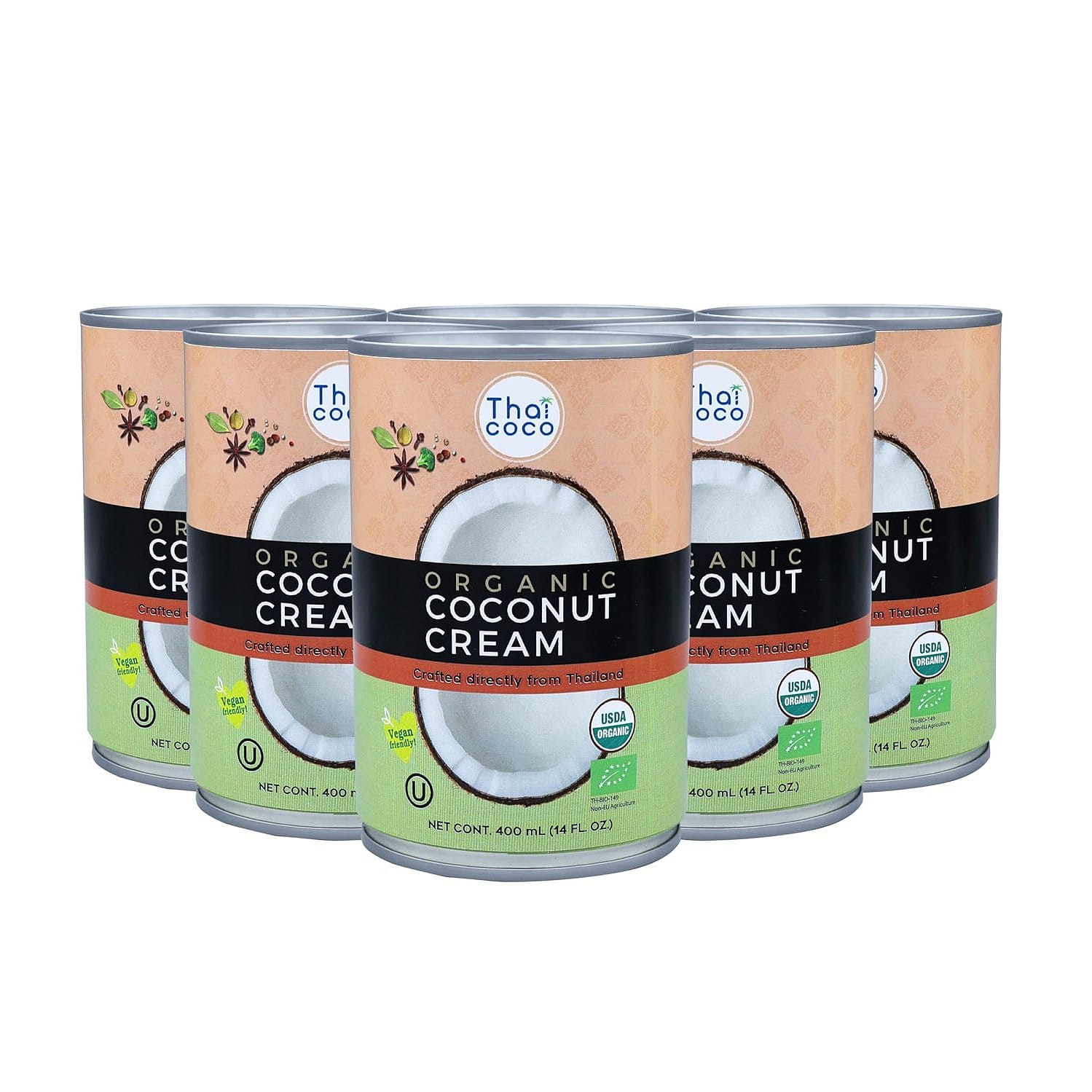 Organic Coconut Cream Full Fat Unsweetened-6pk 14 fl.oz