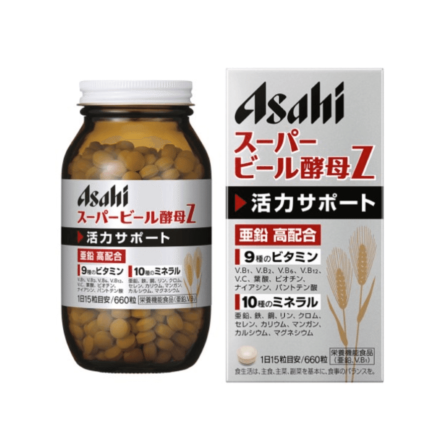 ASAHI Beer Yeast Z Vitamin B + Zinc 660 Tablets 1 ส่วน