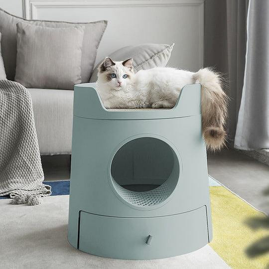 MICHU XL Castle Cat Litter BoxMorandi Green 1 box