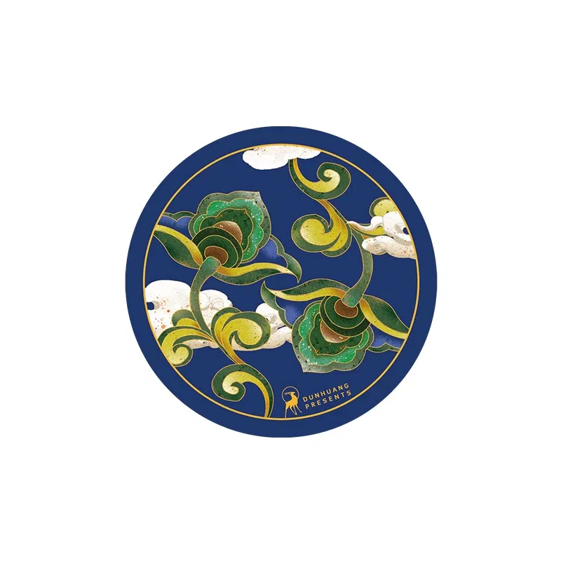 【敦煌研究院】吸水陶瓷茶杯垫-缠枝莲花纹 1 个