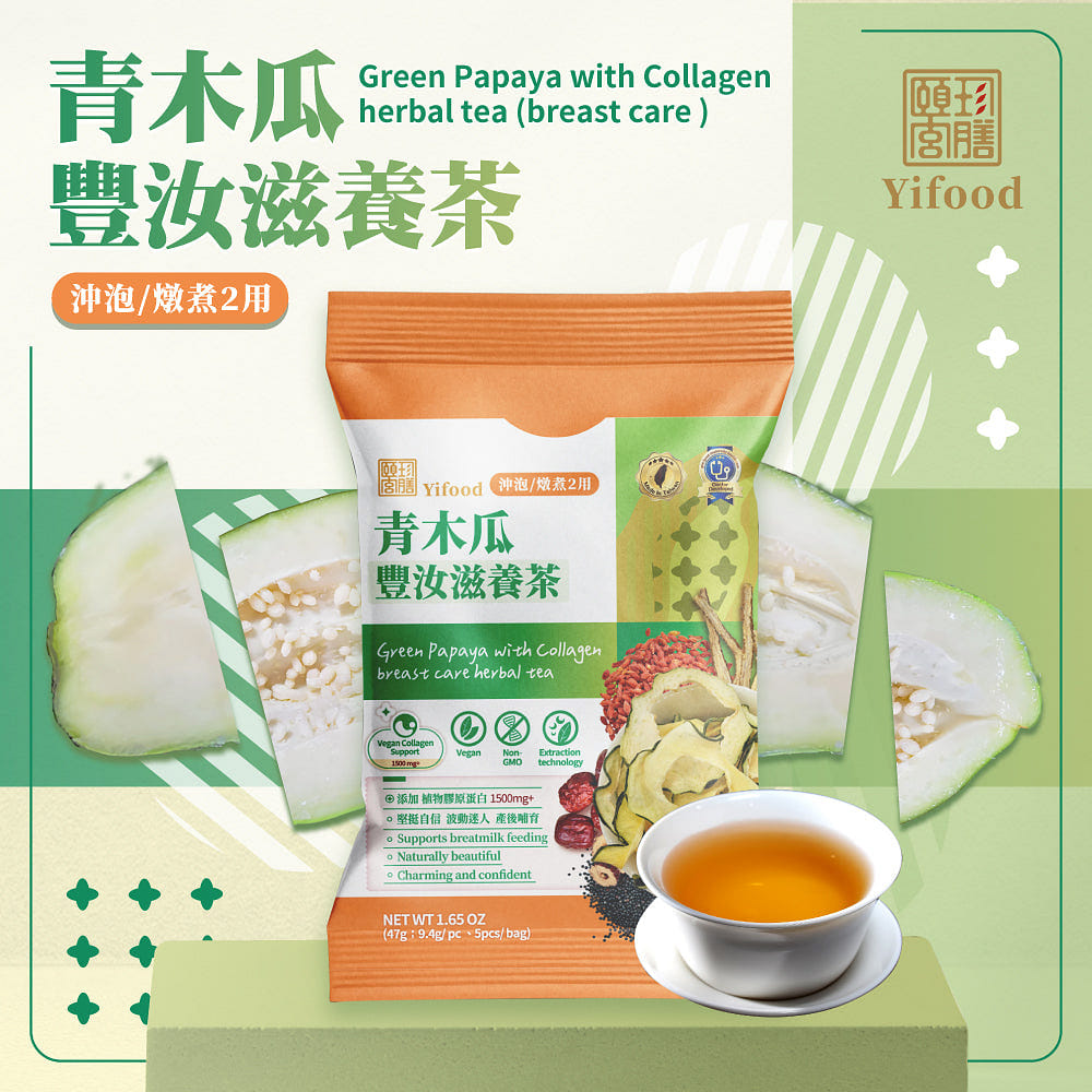 Green Papaya with Collagen breast care herbal tea 1 ส่วน