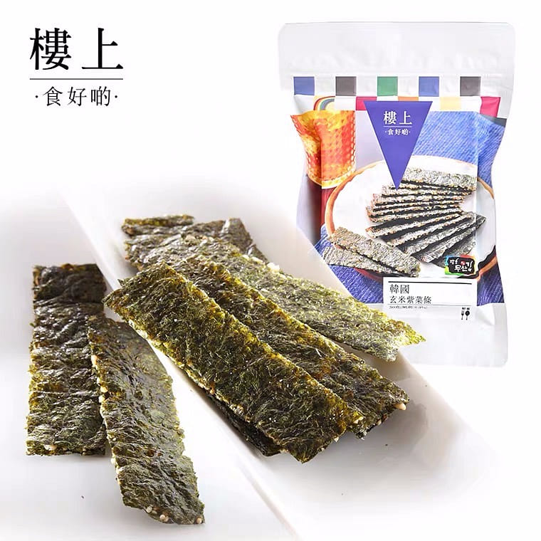 香港直送 樓上 韓國玄米紫菜條 夾心海苔零食 30 克