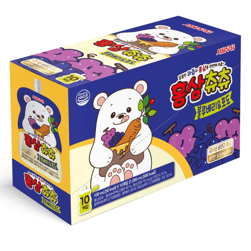 Nước hồng sâm Chu Chu Nho-Viet Quat 10 Bịch Nhỏ 10 cái