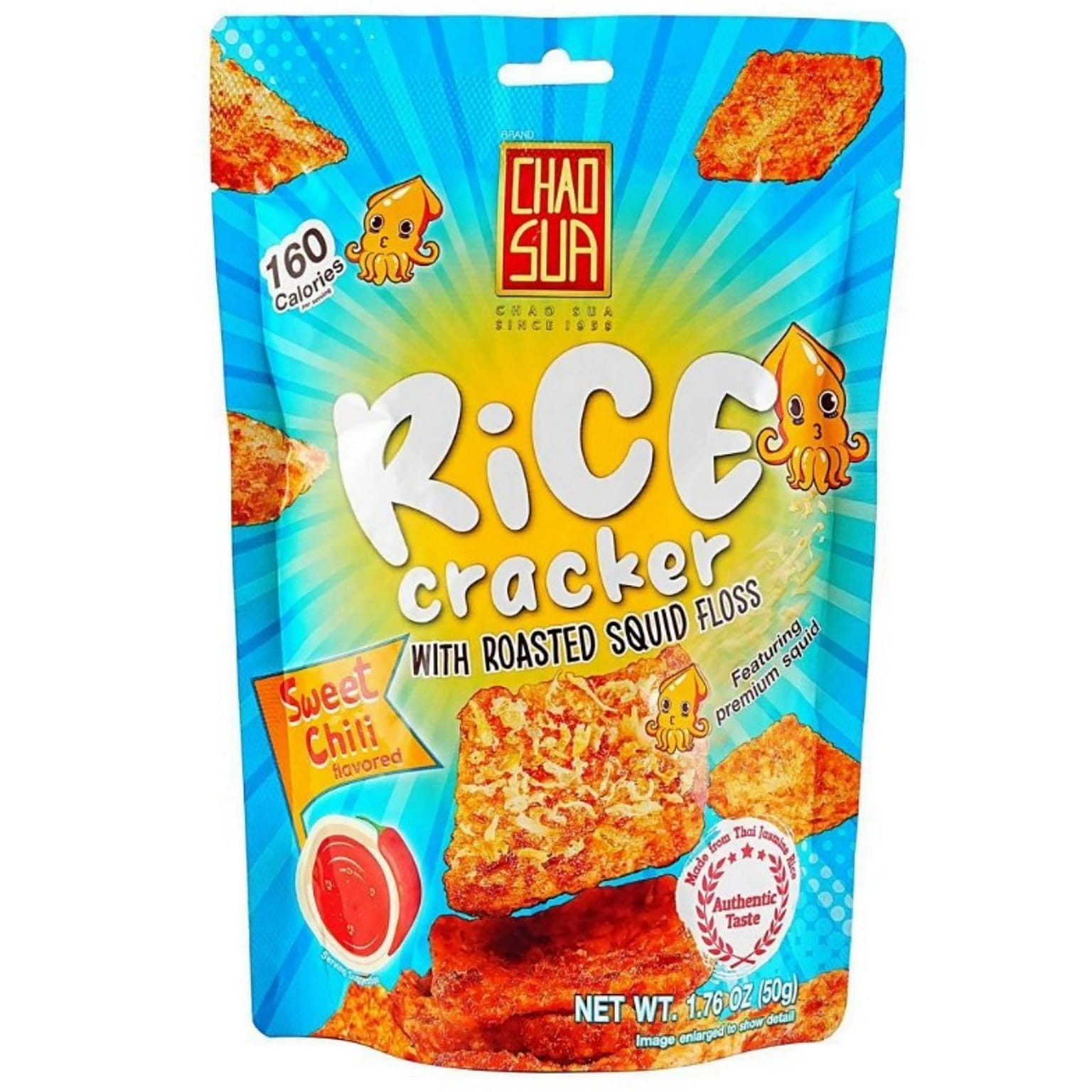 Chao Sua Crispy Rice Cracker(Sweet Spicy Squid)50g 1 pack