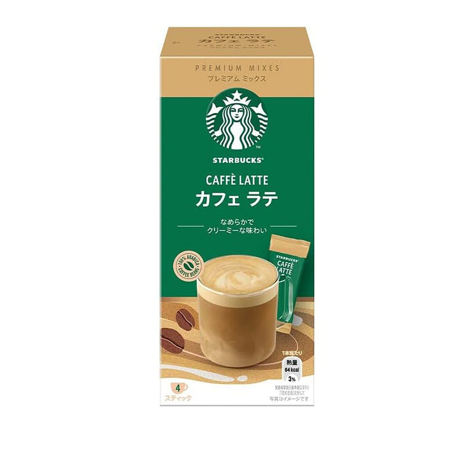 日本STARBUCKS 星巴克 精品 拿铁速溶咖啡粉 4袋入 56 克