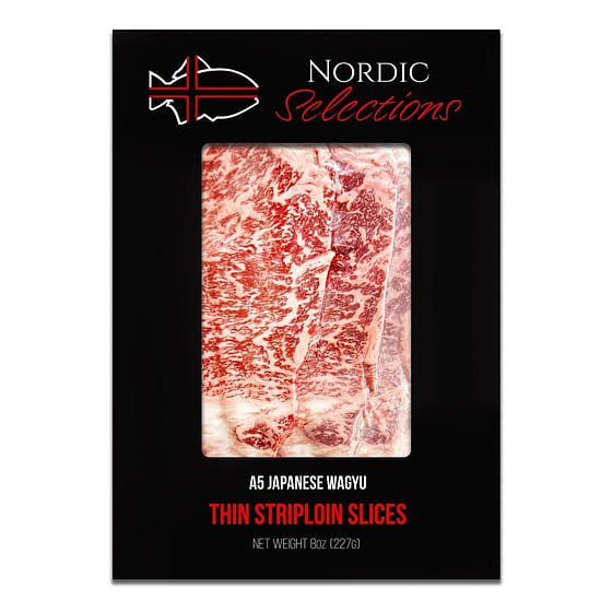 weee_meat_A5 Japanese Wagyu Striploin Slices (8oz portion) 1 each