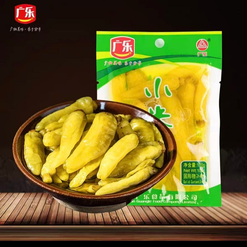 Guangle pickled pepper, millet, spicy small package, wild pepper 100g*1 bag, Yunnan pepper, Chaotian pepper, pickled pepper, phoenix paw pickle 100 g