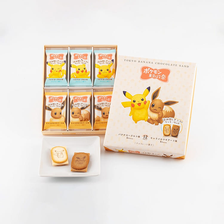 ポケモン - ばななしぇいかー TOKYO BANANA x POKEMON Sandwich Cheese Biscuits, 12 PCs - Weee!