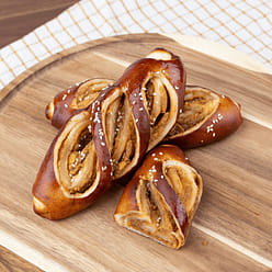 Salted Egg Yolk & Pork Floss Pretzel Bread 1 each