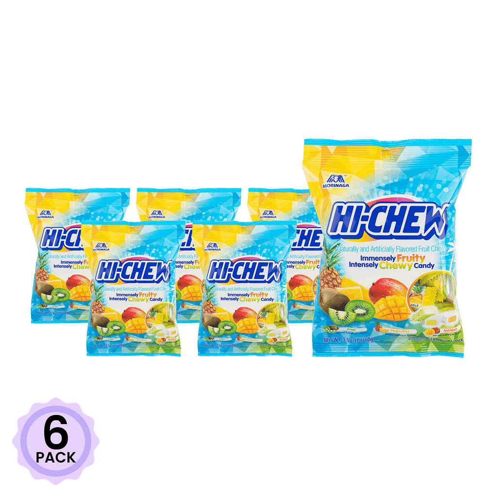 Hi-Chew 트로피칼 열대과일맛 츄잉캔디 모듬 100 그램*6 팩