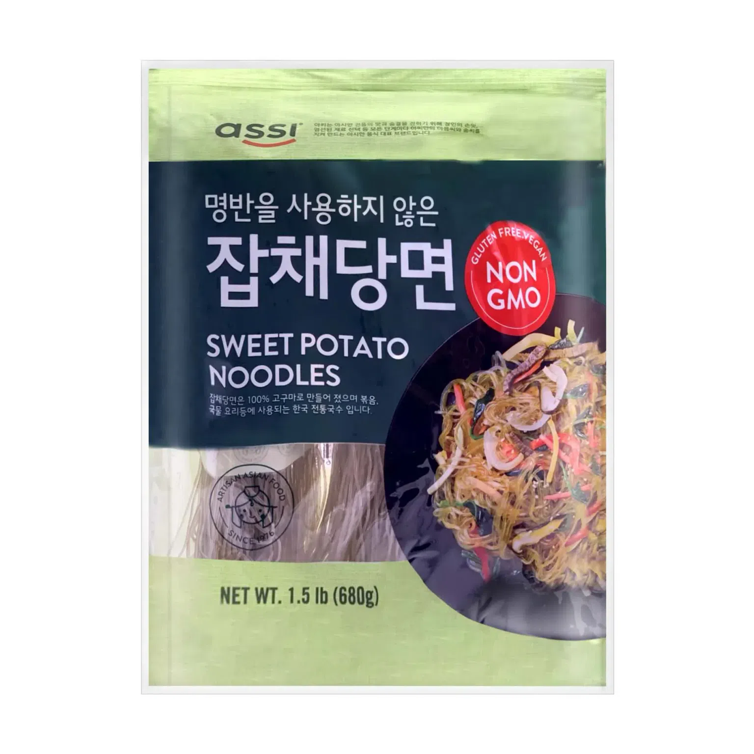 Miến Khoai Tây Japchae Assi (Loại Vừa) 1.5 lb 1 phần