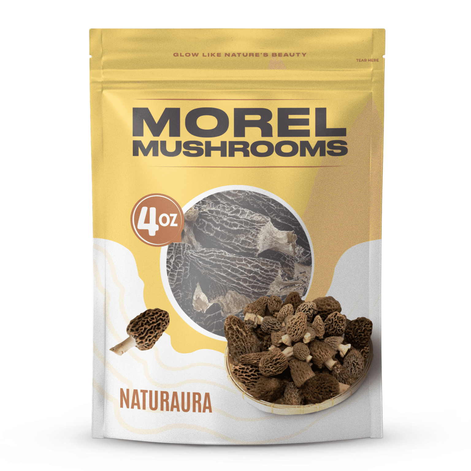 Dried Morel Mushrooms - 4 Oz by NATURAURA 1 ส่วน