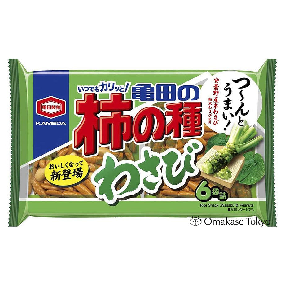 Kameda Kakinotane Wasabi Rice Crackers with Peanuts 164g 177 그램
