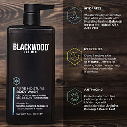 Blackwood For Men Pure Moisture Body Wash Original Size 17 fl.oz