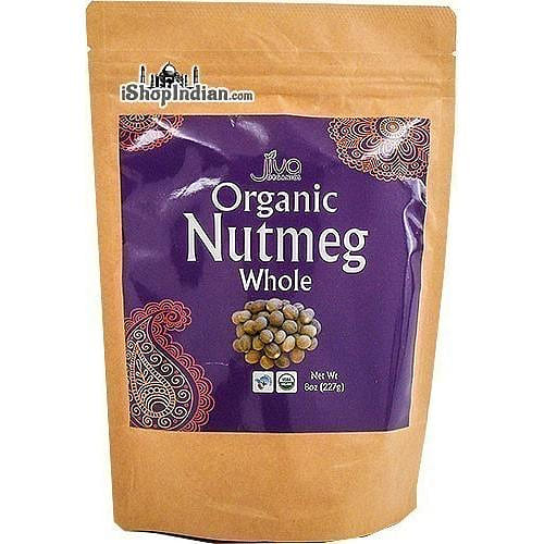 Jiva Organics Nutmeg Whole, 8 oz bag 8 ออนซ์