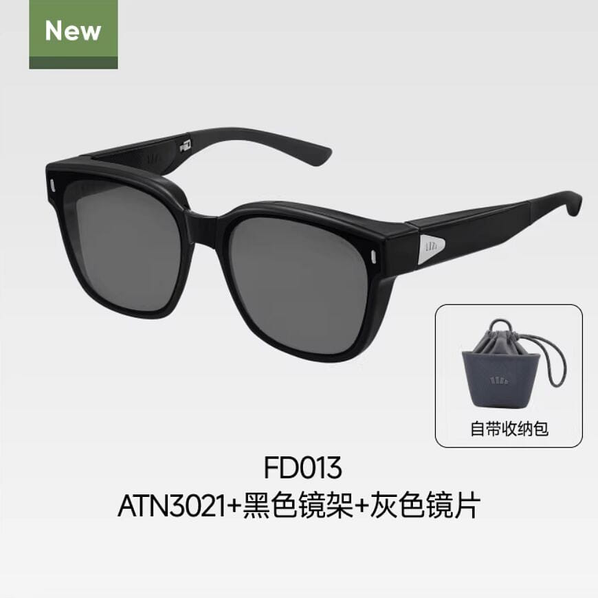 Beneunder Foldable FitOver Sunglasses Black 1 count