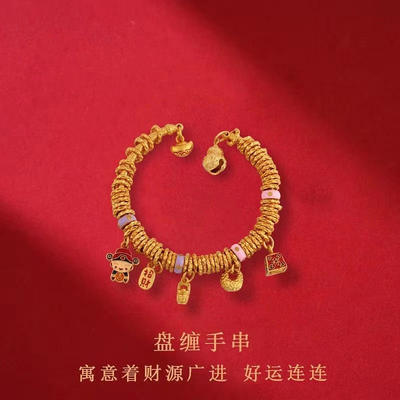 Coiled bracelet national wind God of Wealth 1 กล่อง