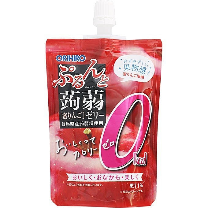 ORIHIRO Konjac Jelly Pouch Honeydew Apple 1 pack