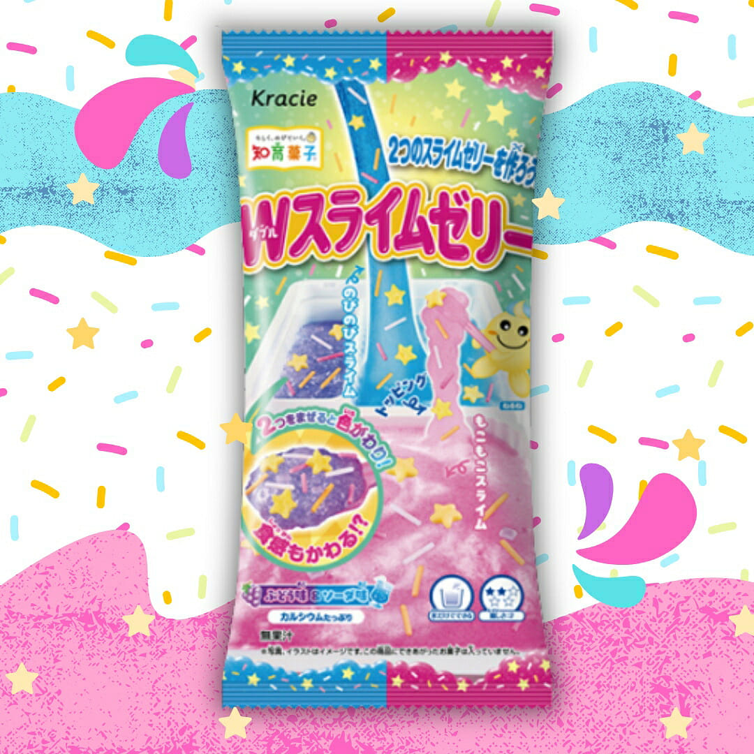 Kracie Slime Jelly Candy Kit Soda & Grape Flavor 21 그램