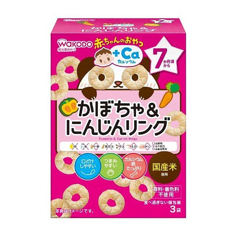 WAKODO Pumpkin and Carrot Biscuits 7 months+ 41g 1 ส่วน