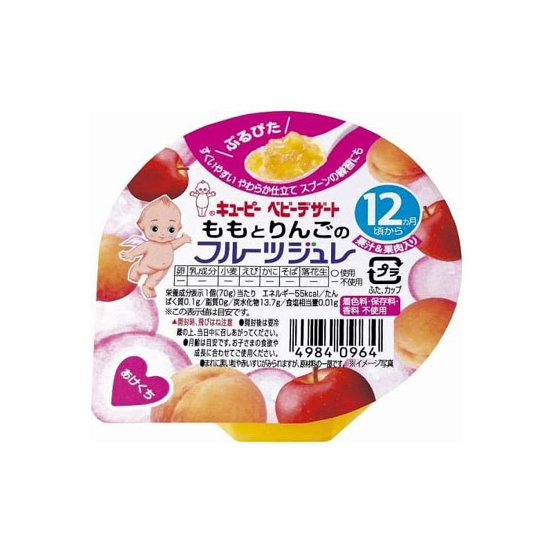 Kewpie 12 Months Baby Peach Apple Jelly 70g 1 개