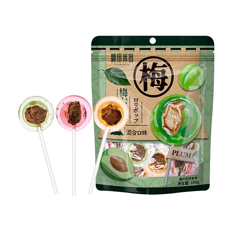 Tommy&Tim Plum-Filled Lollipop 100 g