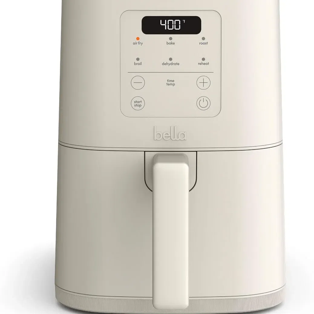 Bella Fits-Anywhere Slim 4Qt Air Fryer Oatmilk 1 pack
