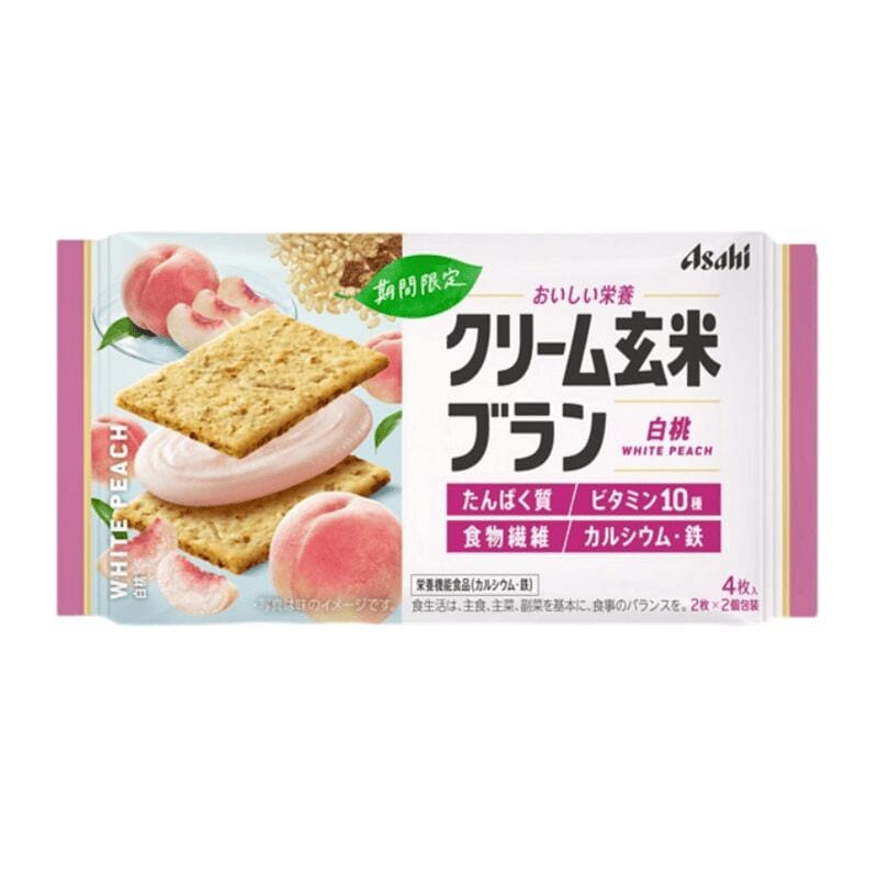 White Peach & Brown Rice Cookies 4-Piece 1 pack