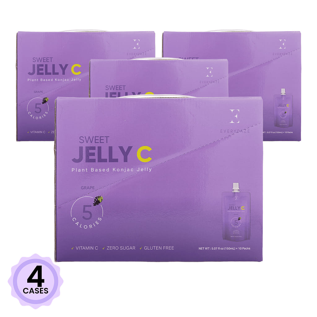 Everydaze Sweet Jelly C 비타민 C 곤약젤리 포도맛 150 밀리리터*10 팩*4 박스