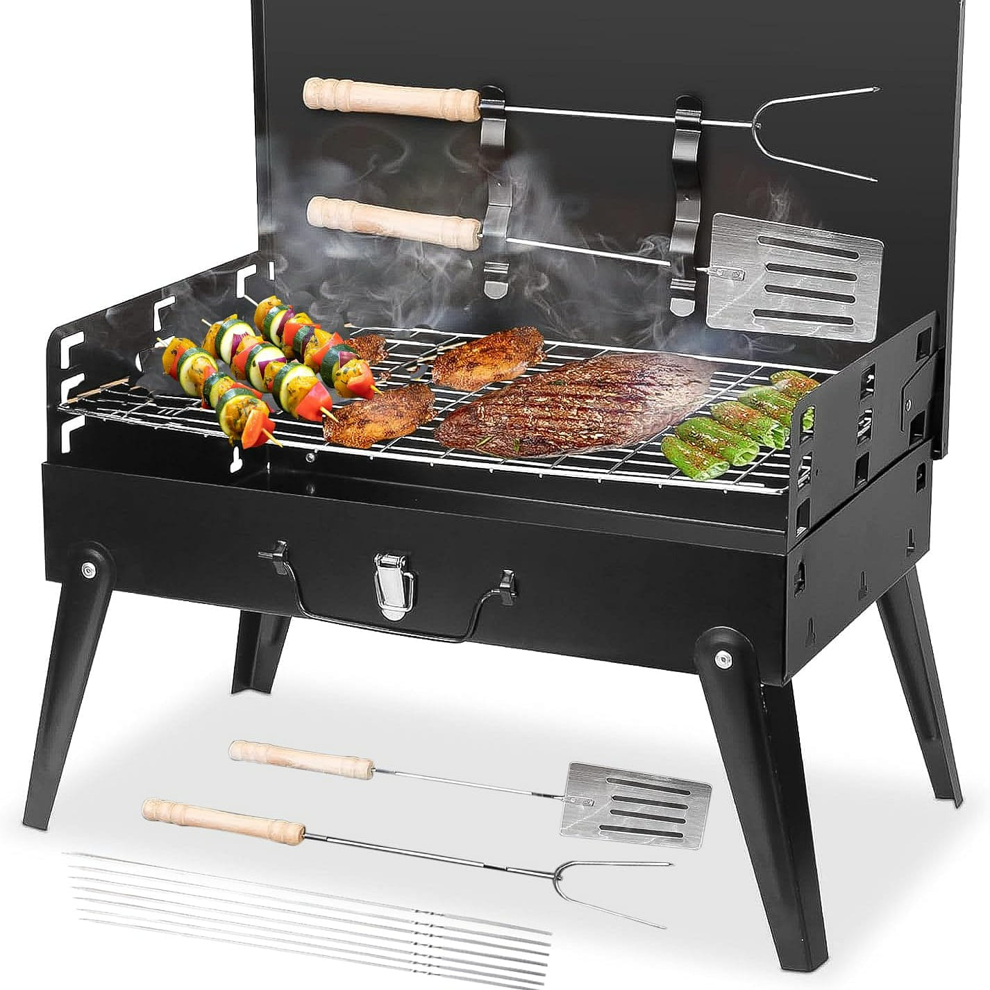 Charcoal Grill Kit - 17.3" Folding BBQ Grill 1 each