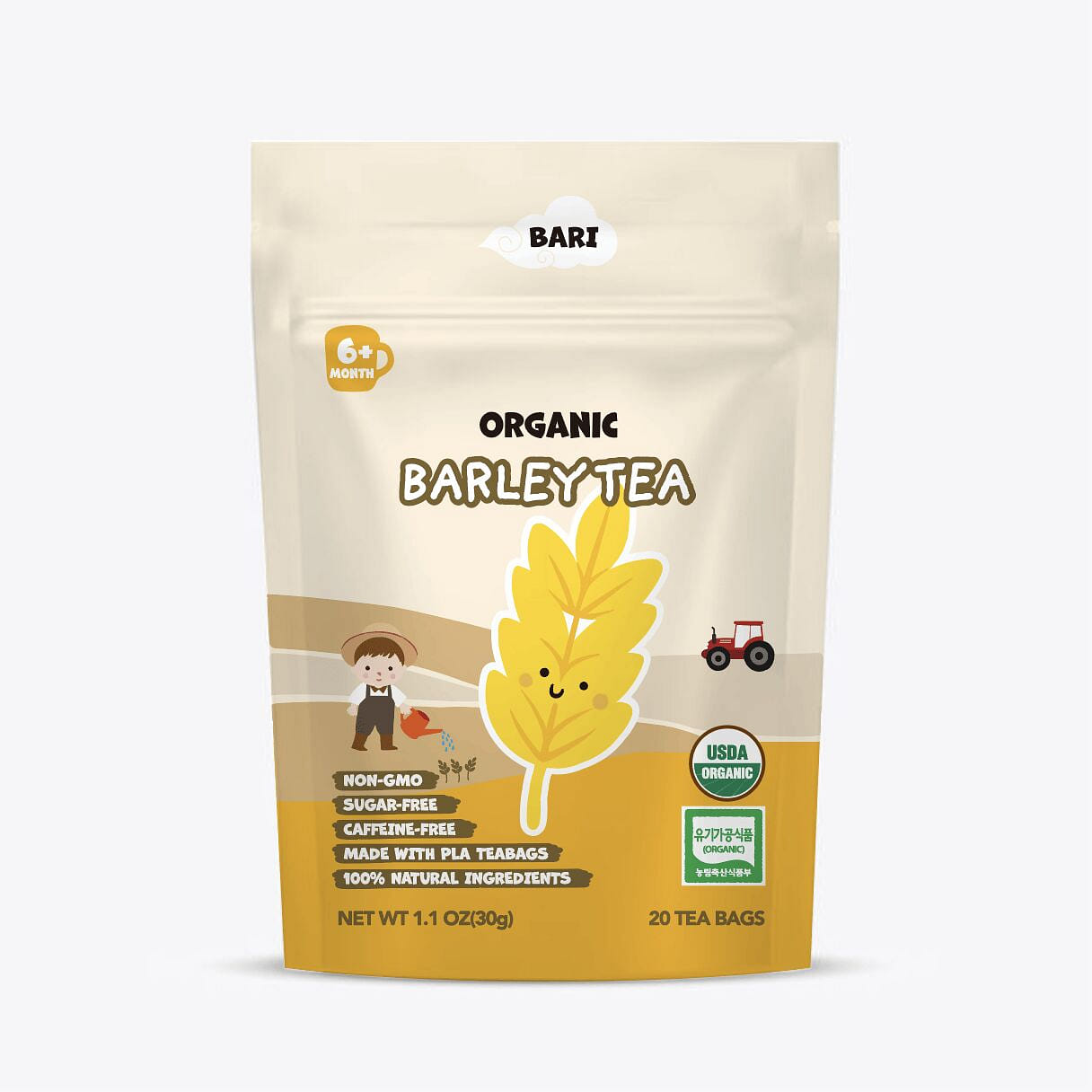 BARI 유기농 한국산 보리차 1.1 온스