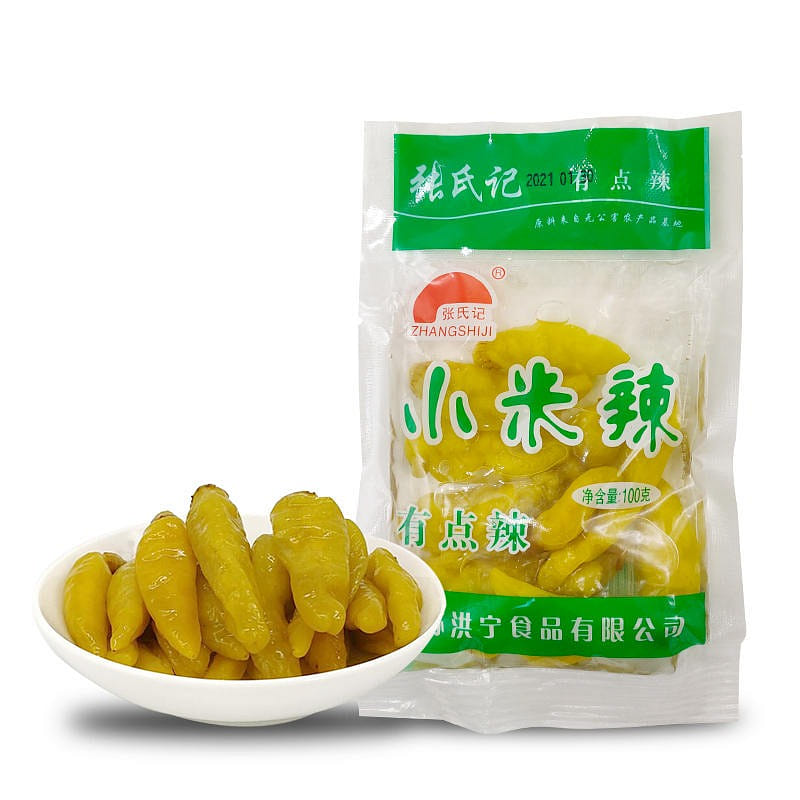 Zhangshiji Xiaomi spicy pickled chicken feet fish with Chinese sauerkraut 200 그램