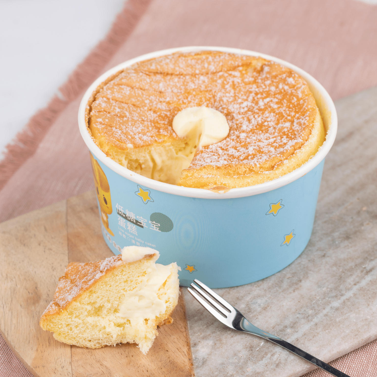 Pastel de leche tipo chiffon de Hokkaido en caja de 5 pulgadas 1 unidad