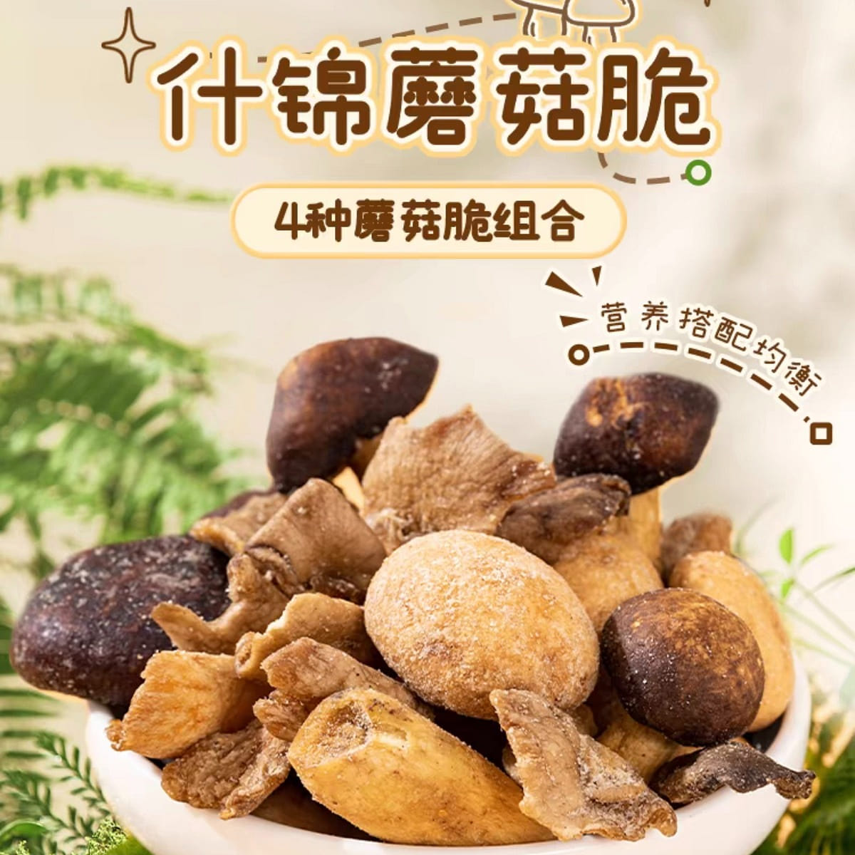 Assorted mushroom crisps 60 g