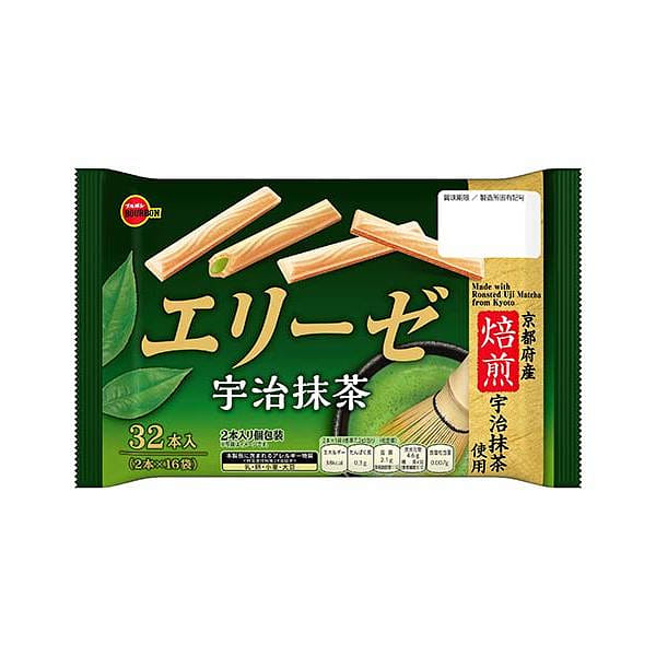 Bourbon Rolled Biscuits Uji Matcha Flavor 32 pcs 1 each