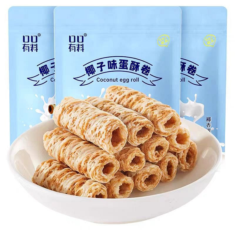 Wonderful Coconut flavored Egg Roll Egg Roll Biscu 80 กรัม