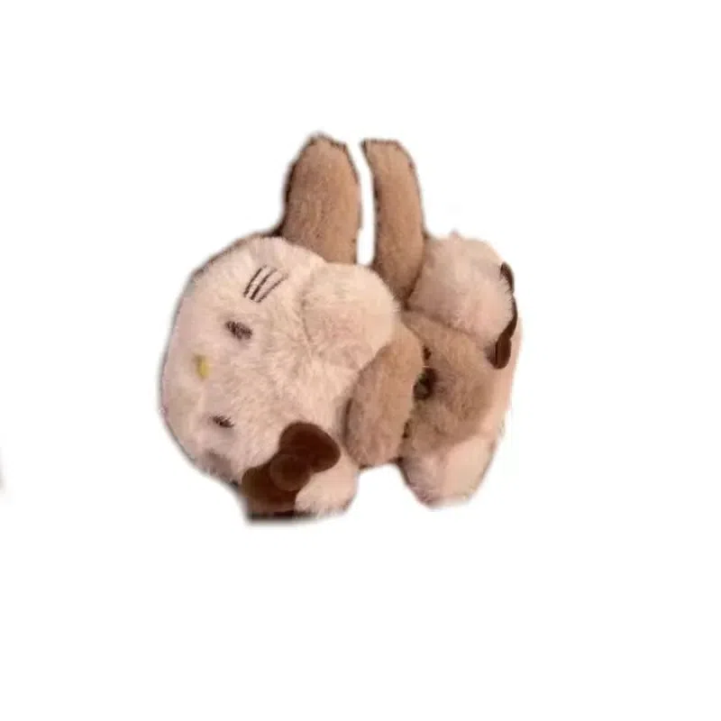 Hello Kitty Plush Grips Shark Grips Hairpin Accessories-Khaki 1 Pc 1 ส่วน