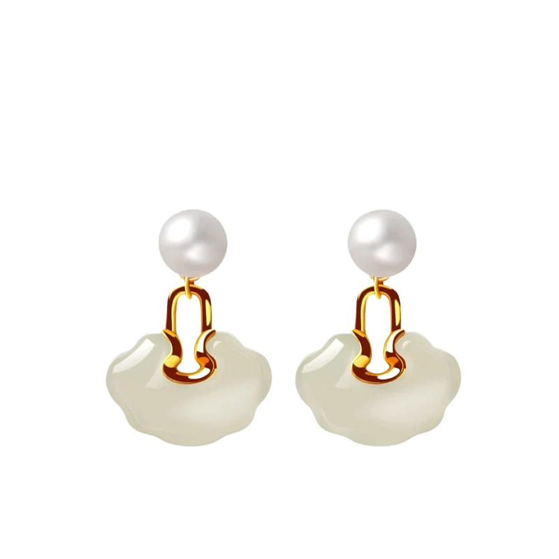 Hotan Jade Earrings Jade Earrings 22 * 15mm 1 box