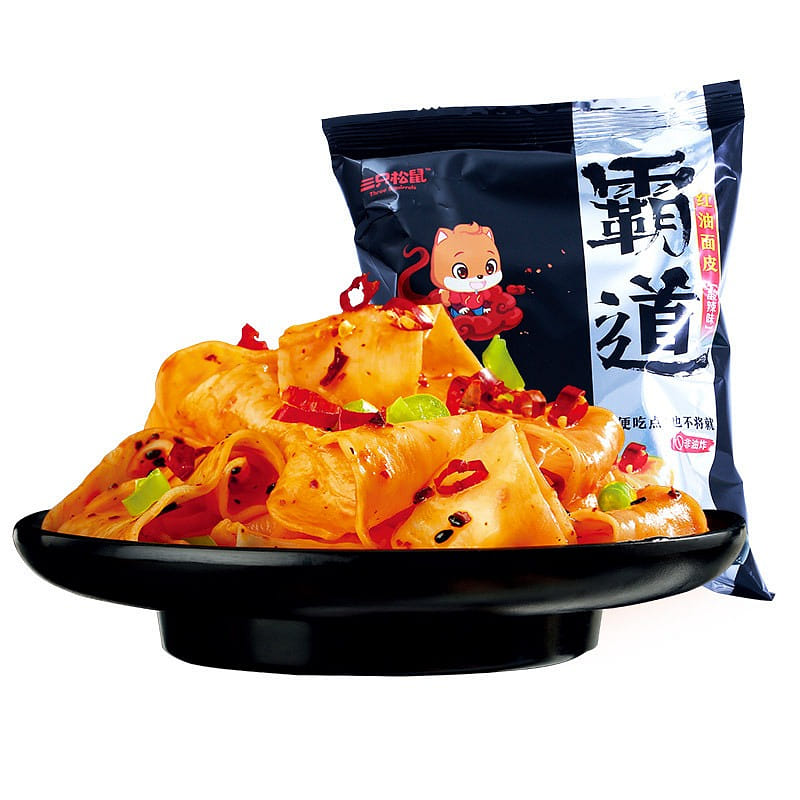 【 Three squirrels _ Red Oil noodles 115g/ bag 】 Spicy cold skin sauce noodles 115 그램