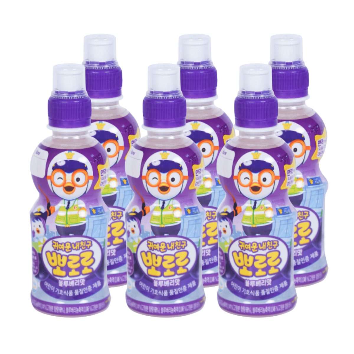 Paldo Pororo Blueberry Flavor Drink 7.95 oz pack of 6 1 개
