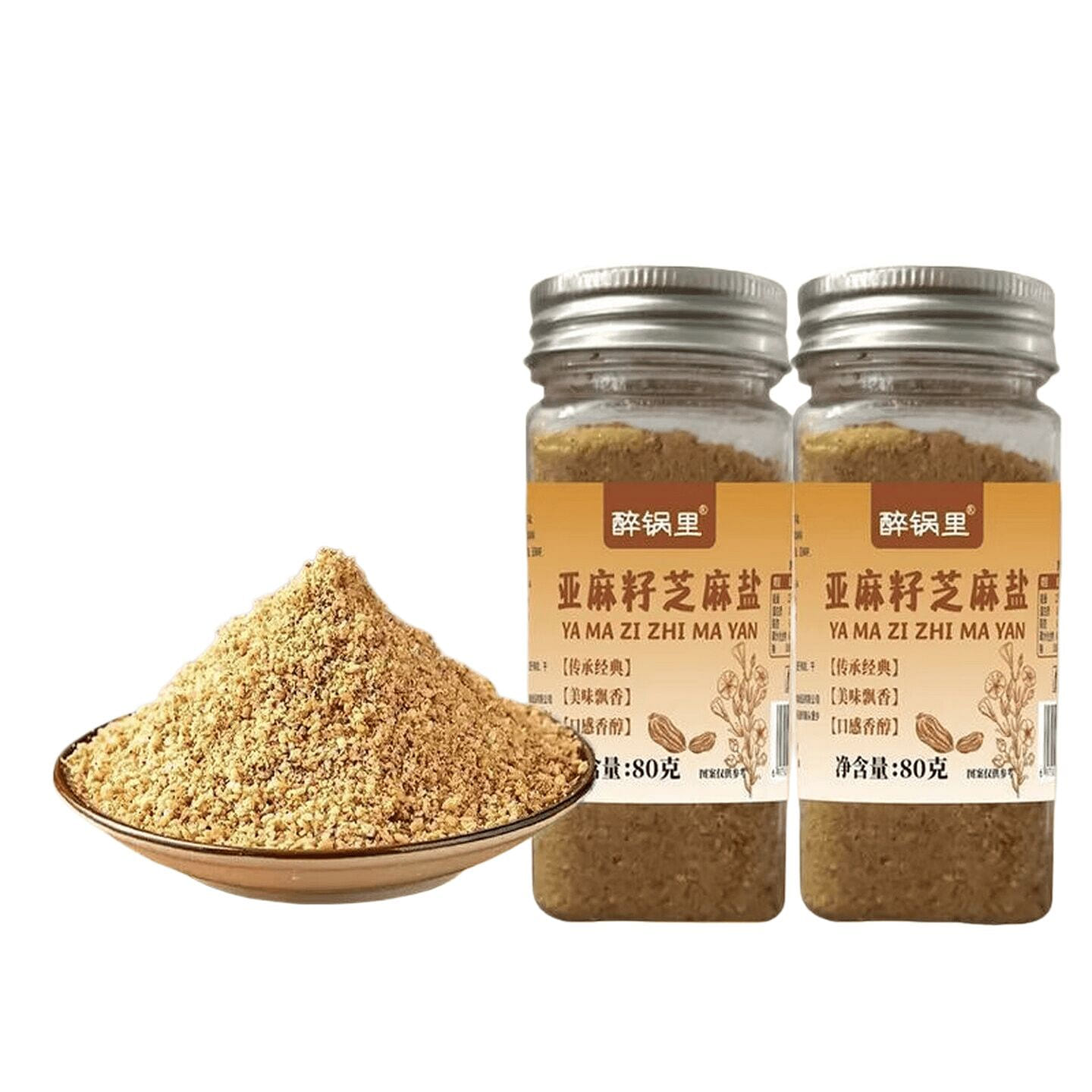 Drunken pot with flaxseed and sesame salt 80 g